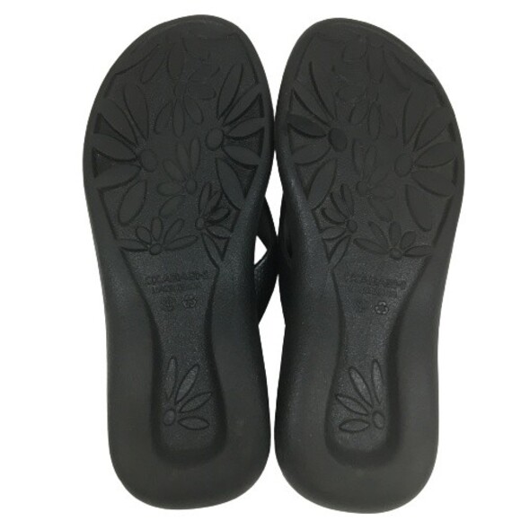 Okabashi Women's Size M/L Black Flip Flops Thongs Sandals Beach Slip On Made USA - Picture 9 of 10